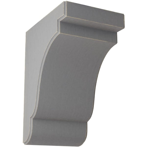 Ekena Millwork 5 1/4"W x 7 1/4"D x 9 1/2"H Bedford Wood Vintage Decor Bracket, Pebble Grey BKTWD05X07X10BEPG - main
